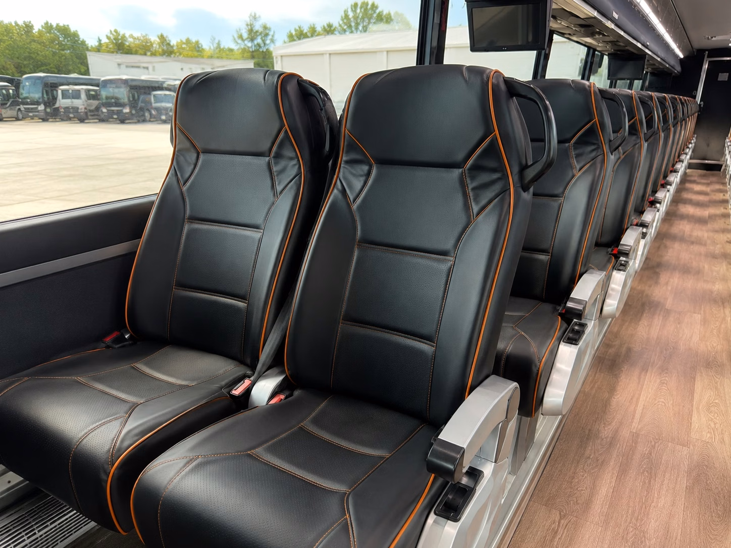 corporate groups flying out of den rely on aurora charter bus shuttles to stay on schedule